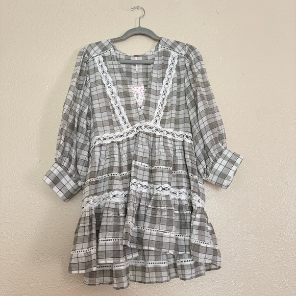 Free People Time Out Lace Tunic Top - Picture 2 of 9